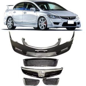 CCivic FD `06-`11 Type R Style Front bumper W/ Chrome Grille
